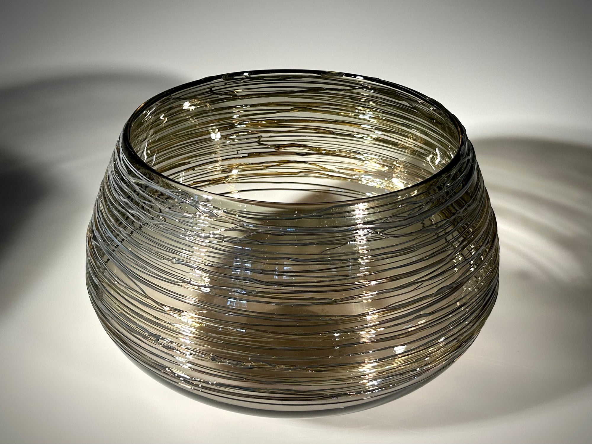 Grey Threaded Bowl