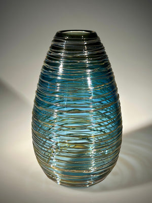 Grey/Blue Cocoon Vase