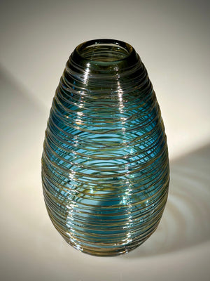 Grey/Blue Cocoon Vase