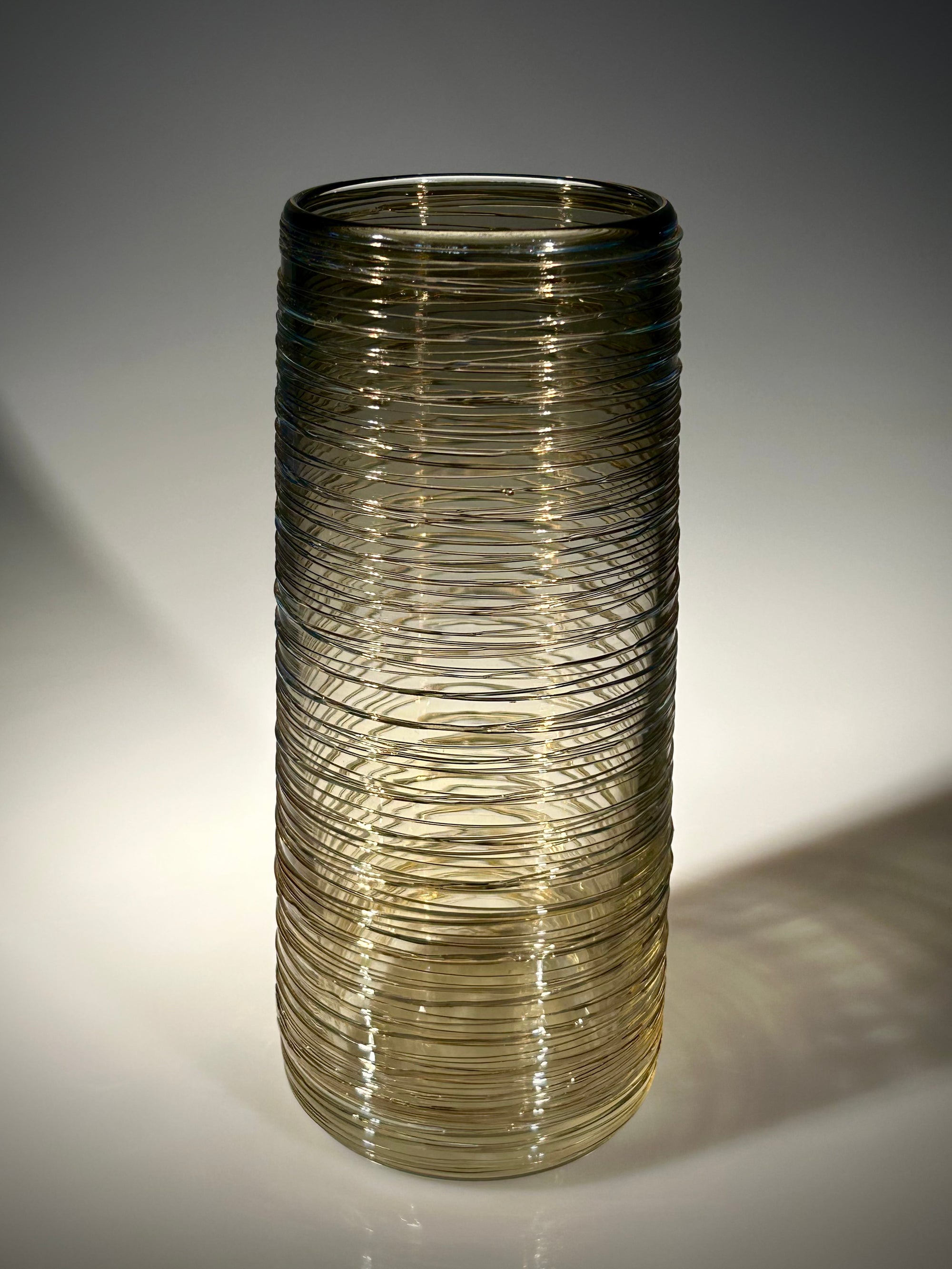 Grey Threaded Vase