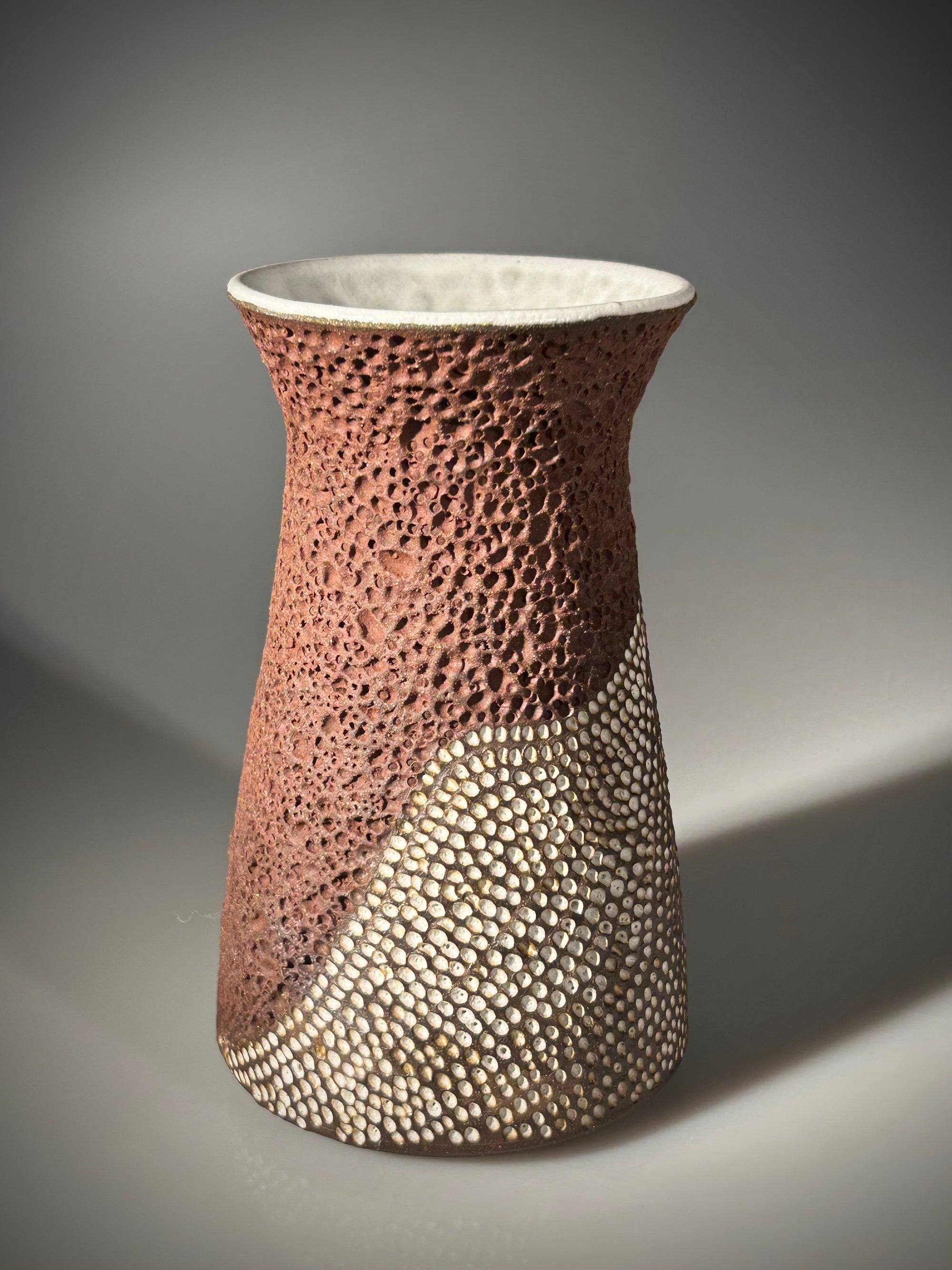 Dual Pattern Ceramic Vase