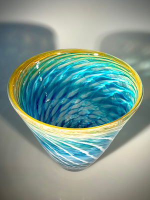 Blue/Gold Optic Bowl