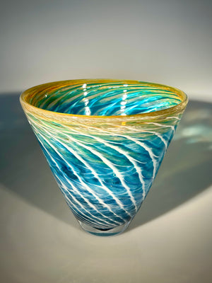 Blue/Gold Optic Bowl