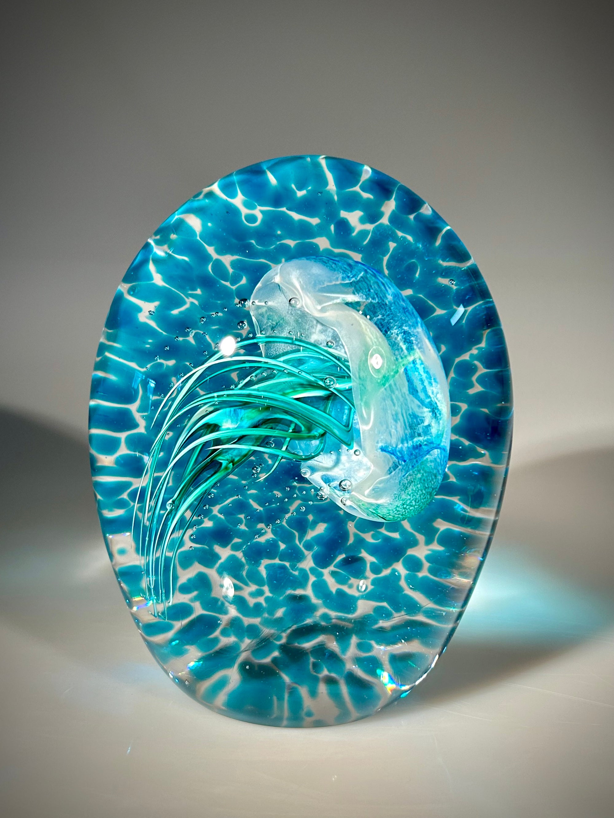 Blue/Green Sideways Ripple Jellyfish